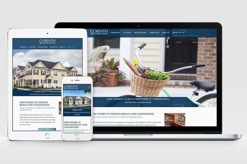 Corinth Residential website redesign showcase presentation