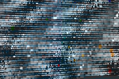 Screen with lines of code