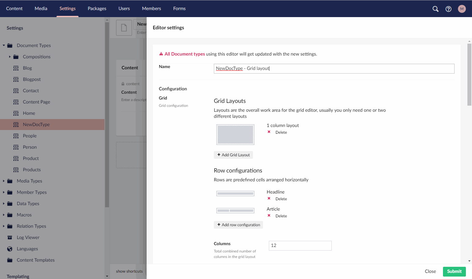 An Infinite Editing Window in Umbraco 8