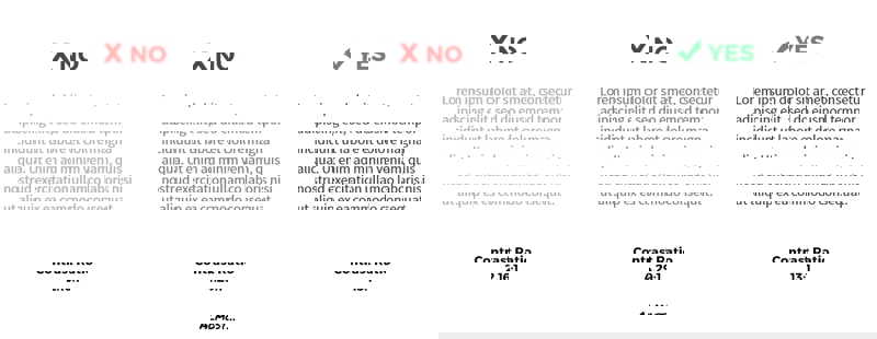 examples of various contrast ratios of text on a white background