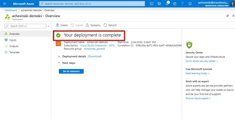 KVDeploymentComplete