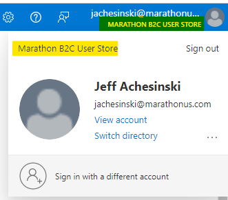 Confirm you have switched to a new tenant