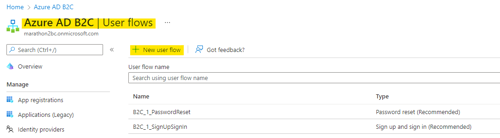 Select New User Flow
