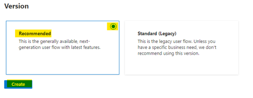 Select the recommended version