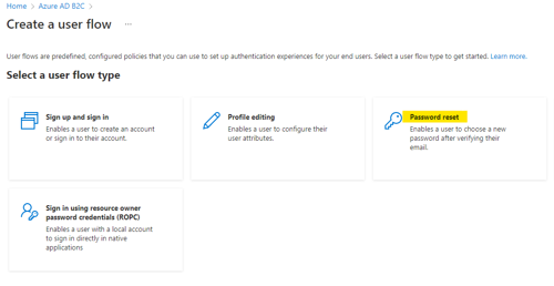 Create password reset flow