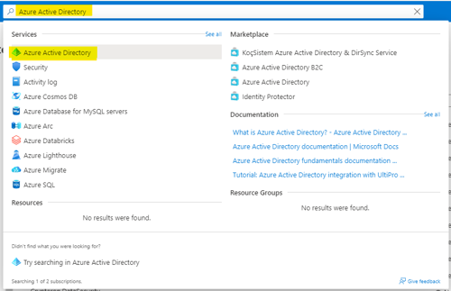 Azure Active Directory service