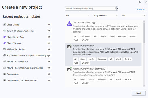 Create a new starter application