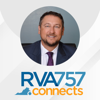Marathon Consulting President Tony Cortinas headshot with the RVA757 Connects logo