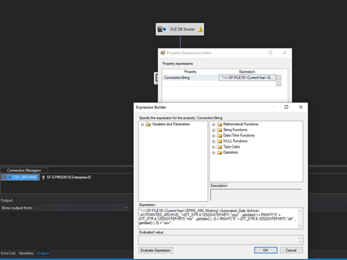 The statement below can be copied and pasted into the expression box to create a path: