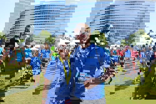 Eric and his girlfriend at Marathon Event