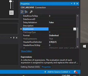 Clicking on the ellipses will open a section where you can create a new property connection.